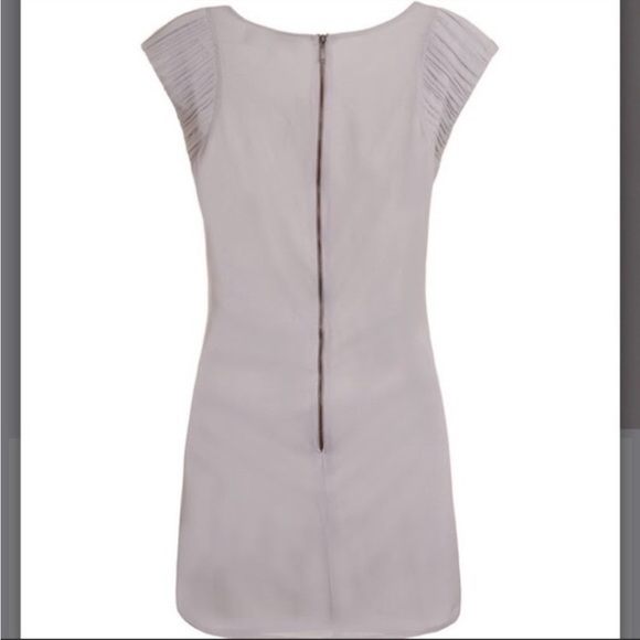 Little Mistress London elegant Gray cap sleeve  Dress size 4 - Picture 8 of 9